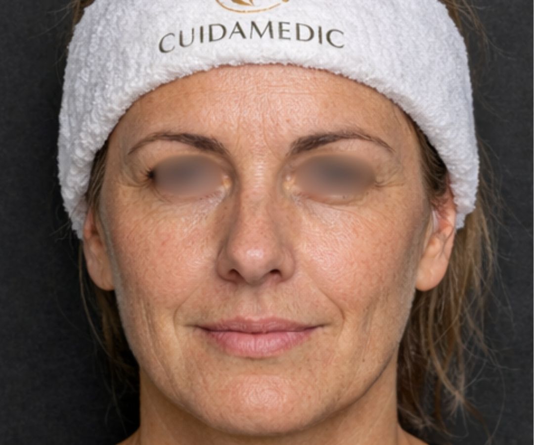 Antes del tratamiento de Profhilo: Bioremodelador de Colágeno en Rostro Femenino