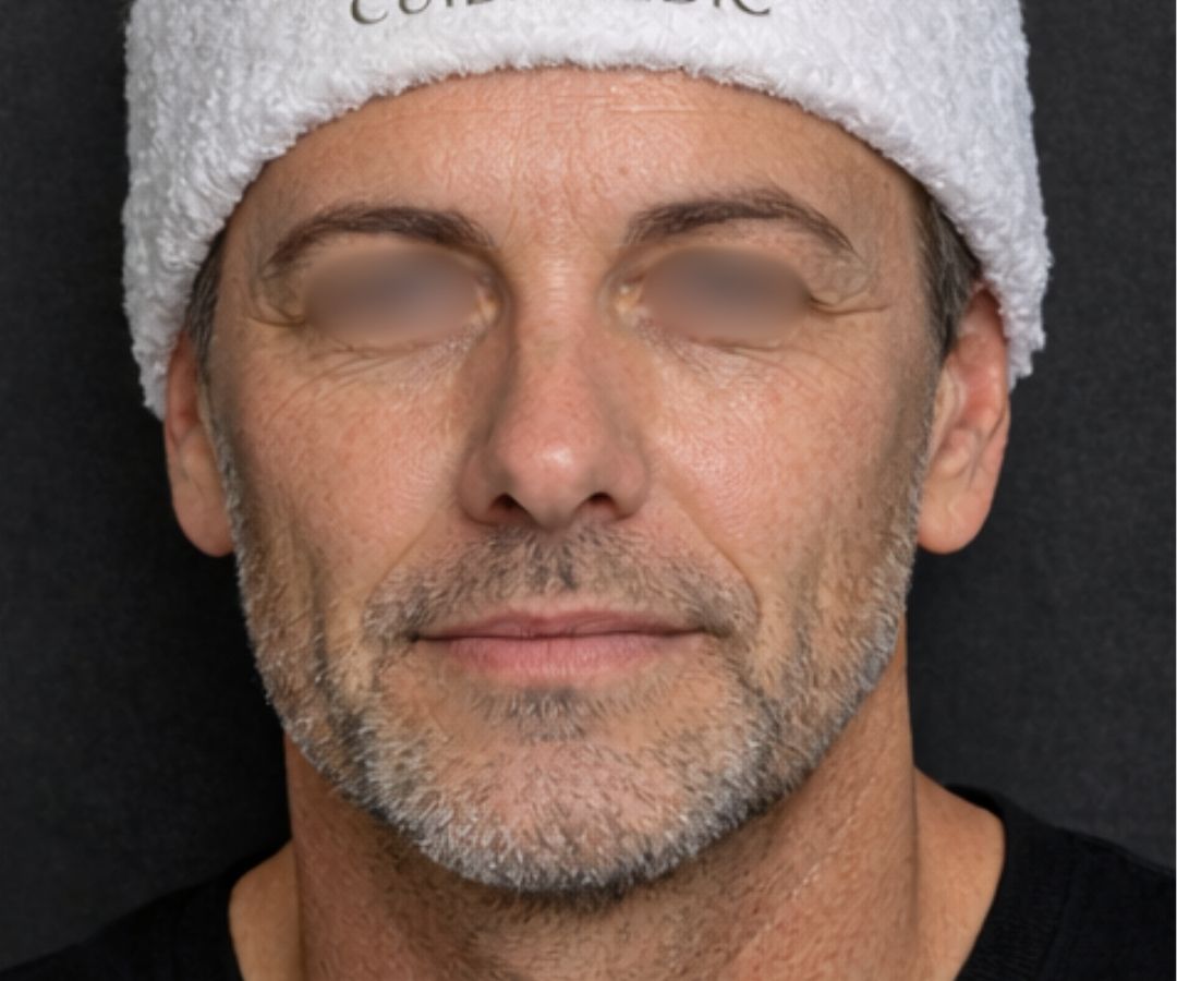 Antes del tratamiento de Profhilo: Bioremodelador de Colágeno en Rostro Masculino