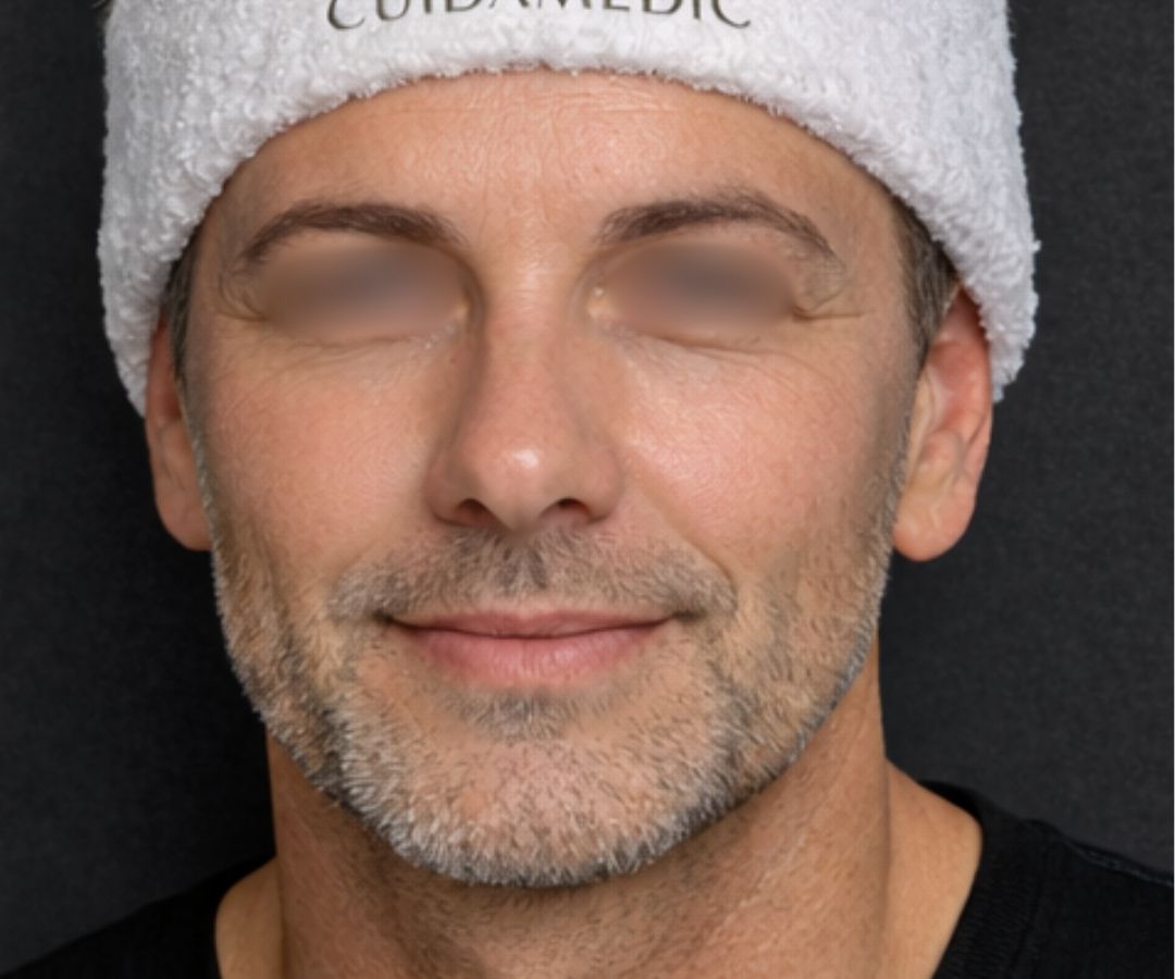 Después del tratamiento de Profhilo: Bioremodelador de Colágeno en Rostro Masculino